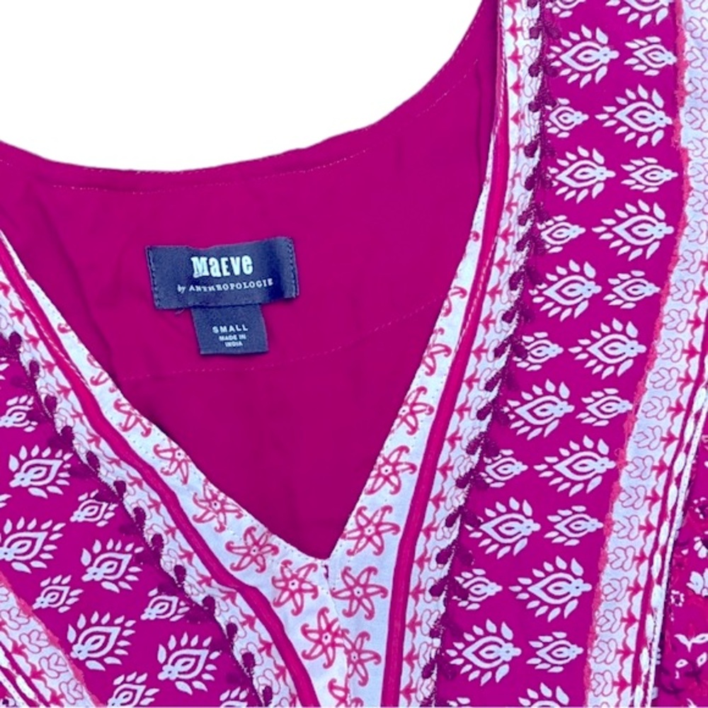 MAEVE x Anthropologie Pink TUNIC Dress BOHO Small - Picture 5 of 7